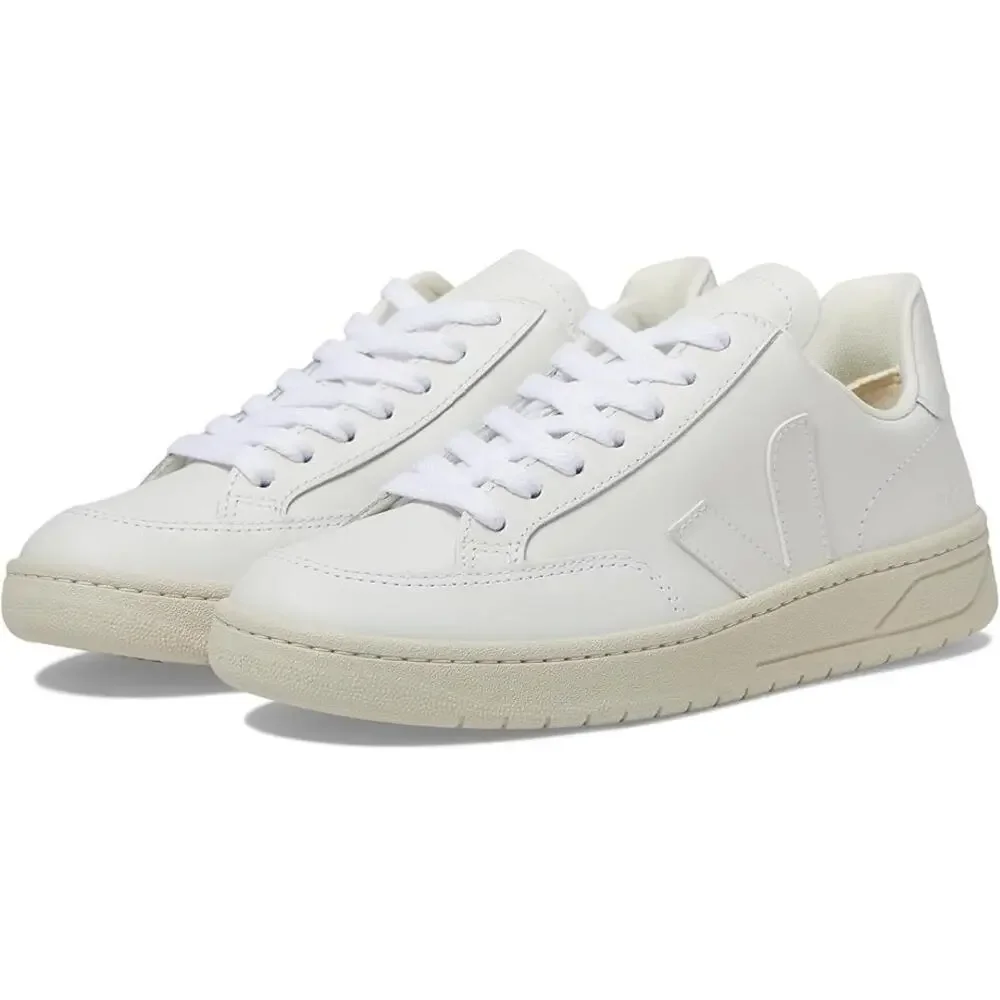Veja Womens V-12 Sneakers US 8 EU 41 White Leather Lace Up NIB